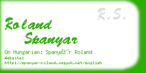 roland spanyar business card